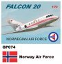 1/72 Dassault-Mystere Falcon 20 Decals Norway Air Force