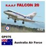 1/72 Dassault-Mystere Falcon 20 Decals Australia Air Force