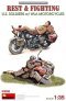 1/35 REST & FIGHTING, US Soldiers with WLA Motorcycles