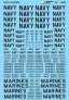 Microscale 1/48 Scritte US Navy e Marines Nero
