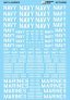 Microscale 1/72 Scritte Bianche Navy e Marines
