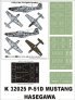 Montex Masques P-51D Mustang 1/32 Verri�re + Insignes Hasegawa