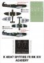 Montex Masques Spitfire FR Mk.XIV 1/48 pour Academy