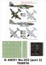 Montex Me-262 1/48 Canopy & Markings Masks for Tamiya