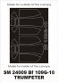 Montex Bf-109G-10 Canopy Frame Paint Masks 1/24 Trumpeter