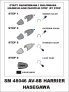 Montex 1/48 AV-8B Harrier Canopy Frame Paint Masks