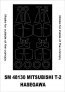 Montex 1/48 Mitsubishi T-2 Canopy Frame Paint Masks