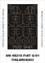 Montex 1/48 Fiat G.91 Canopy Frame Paint Masks