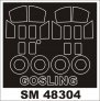 Montex 1/48 Grumman Gosling Canopy Frame Paint Masks