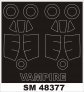 Masques Montex 1/48 De Havilland Vampire FB.9 Trumpeter