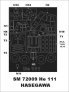 He-111 Canopy Frame Paint Mask 1/72 Hasegawa Montex