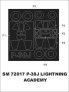 Montex 1/72 P-38J Lightning Maschera Telai Canopia