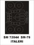 Montex 1/72 Masque SM.79 Canopy Frame Italeri
