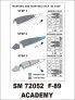 Montex Canopy Frame Paint Mask F-89D/J Scorpion 1/72