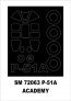 Montex 1/72 P-51A Canopy Frame Paint Mask Exterior