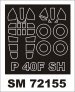 Montex Canopy Frame Paint Mask P-40F 1/72