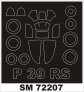 Montex 1/72 Bell P-39 Airacobra Canopy Frame Paint Mask