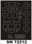 Montex 1/72 Canopy Frame Paint Mask Il-2M3 Tamiya
