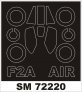 Montex 1/72 BAC/EE Lightning F.2A Canopy Frame Paint Mask