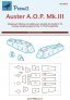 1/72 Canopy mask Auster A.O.P. Mk.III