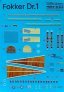 1/48 Instrument panel Fokker Dr.1 for Eduard