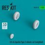 1/35 AH-64 Apache type 2 wheels set weighted