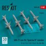 1/48 AIM-7F Low Vis Sparrow III missiles 4x