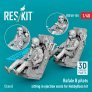 Reskit 1/48 Rafale B Piloten sitzend Schleudersitz x2