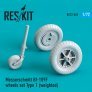 1/72 Messerschmitt Bf-109F weighted wheels set Type 1