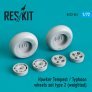 1/72 Hawker Tempest/Typhoon weighted wheels set type 2