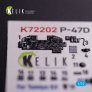 Kelik Cockpit 3D P-47D Thunderbolt Razorback 1/72 image 1