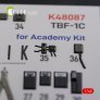 1/48 TBF-1C Interior 3D for Academy decal image 6