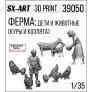 1/35 Village farm: children chicken and goats
