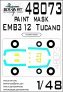 1/48 EMB312 Tucano Painting mask