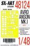1/48 Paint mask Avro Anson Mk.I