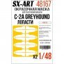 1/48 C-2A Greyhound blades Painting mask for Kinetic