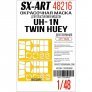 1/48 Paint mask UH-1N Twin Huey d.sided Kitty Hawk