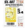 1/72 Paint mask Su-34 for Trumpeter