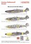Techmod Bf-109G-2 Decals 1/48 with Canopy Mask