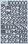 1/48 36 inch numbers for RAF, RN, RAAF, Rcaf and RNZAF, Black