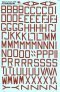 1/72 RAF WWII Dull red bomber code letters