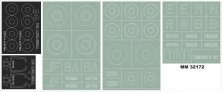 1/32 Hawker Tempest Mk.V canopy masks, insignia masks