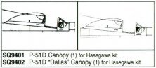 Squadron Canopies 1/32 P-51D Mustang Dallas Revell
