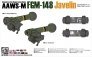 1/35 US/UK AAWS-M FGM-148 Javelin Portable Anti-tank Missile