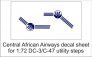 1/72 Central African Airways decal sheet DC-3 utility steps