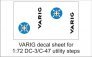 1/72 VARIG decal sheet DC-3 utility steps