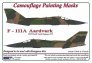 1/72 General-Dynamics F-111A Aardvark camouflage paint mask