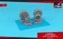 1/32 Sukhoi Su-25 Frogfoot wheels with weighted tires & mudguard