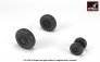1/32 Saab JAS-39 Gripen wheels with weighted tires, late