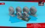 1/48 Boeing B-29 early production wheels with weighted tyres